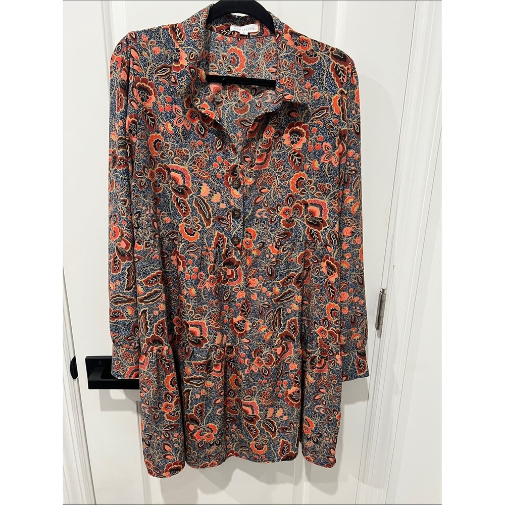 Socialite‎ Women's Long-Sleeve Floral Paisley Dress Size XL